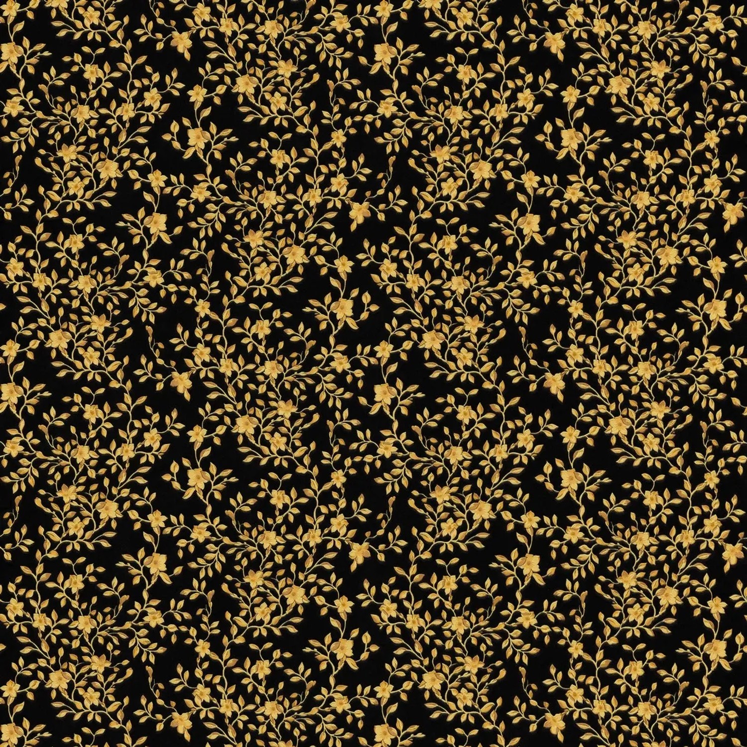 Bricoflor Schwarz Goldene Tapete im Englischen Stil Blümchentapete aus Vlie günstig online kaufen