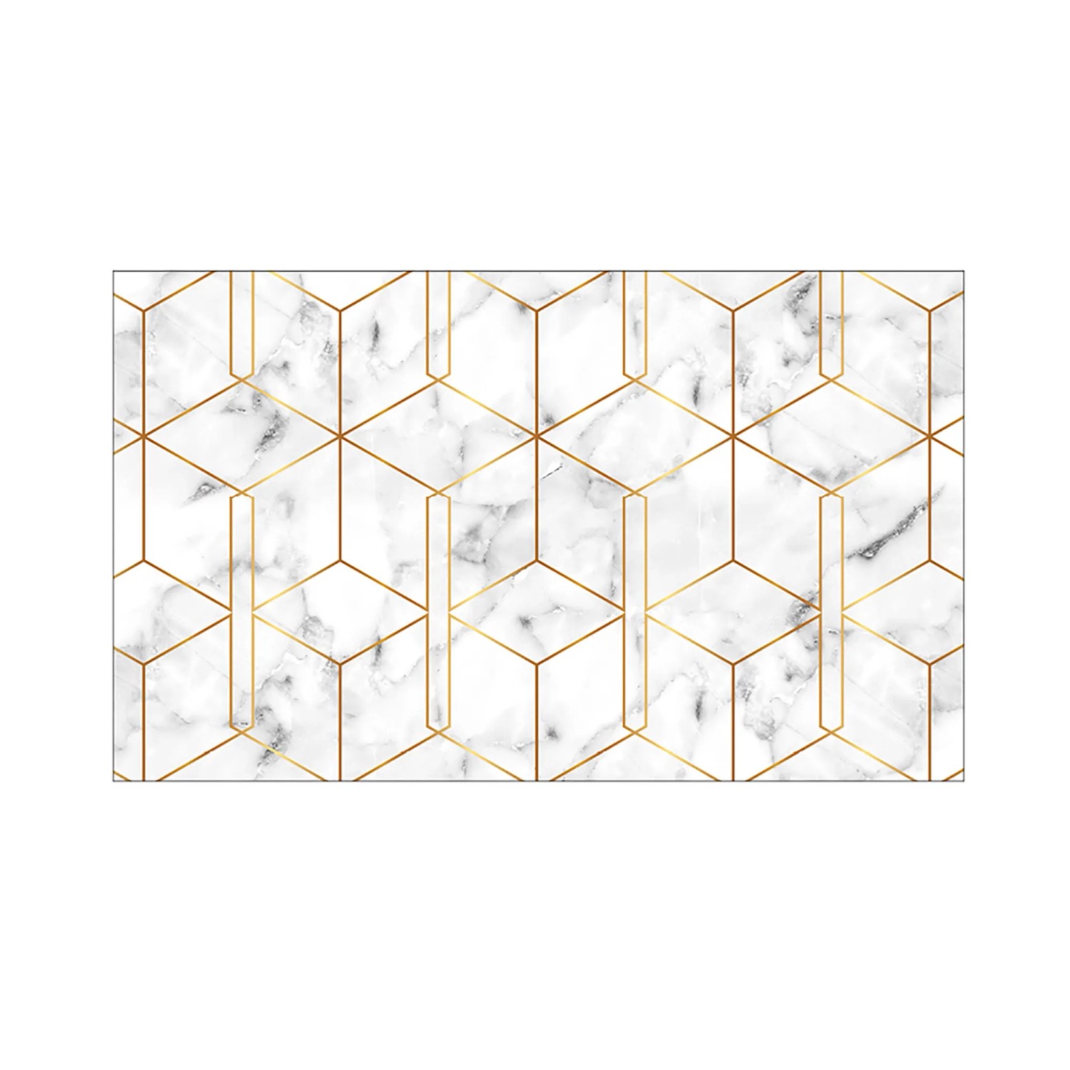 MySpotti Küchenrückwand Profix Cucina Nicole 100 x 60 cm Gold-Weiß