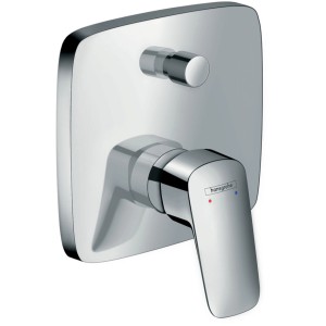 Hansgrohe Logis Unterputz Wannenarmatur in Chrom mit Hebel und Umsteller.