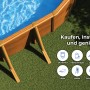 Ovaler Gre Pool Mauritius in Holzoptik, Komplettbausatz mit Filteranlage und Leiter.