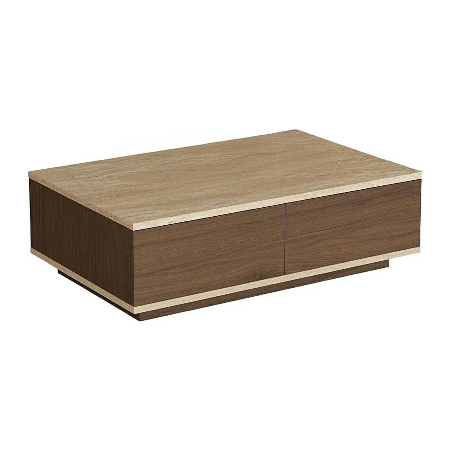 Vente-unique Couchtisch Lotula Naturfarben Dunkel  Beige 90 cm