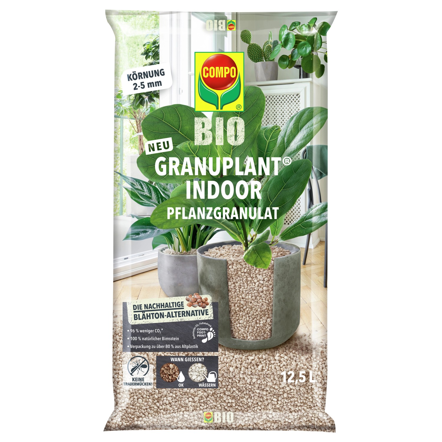 Compo Bio-Pflanzgranulat Granuplant Indoor 12,5 l