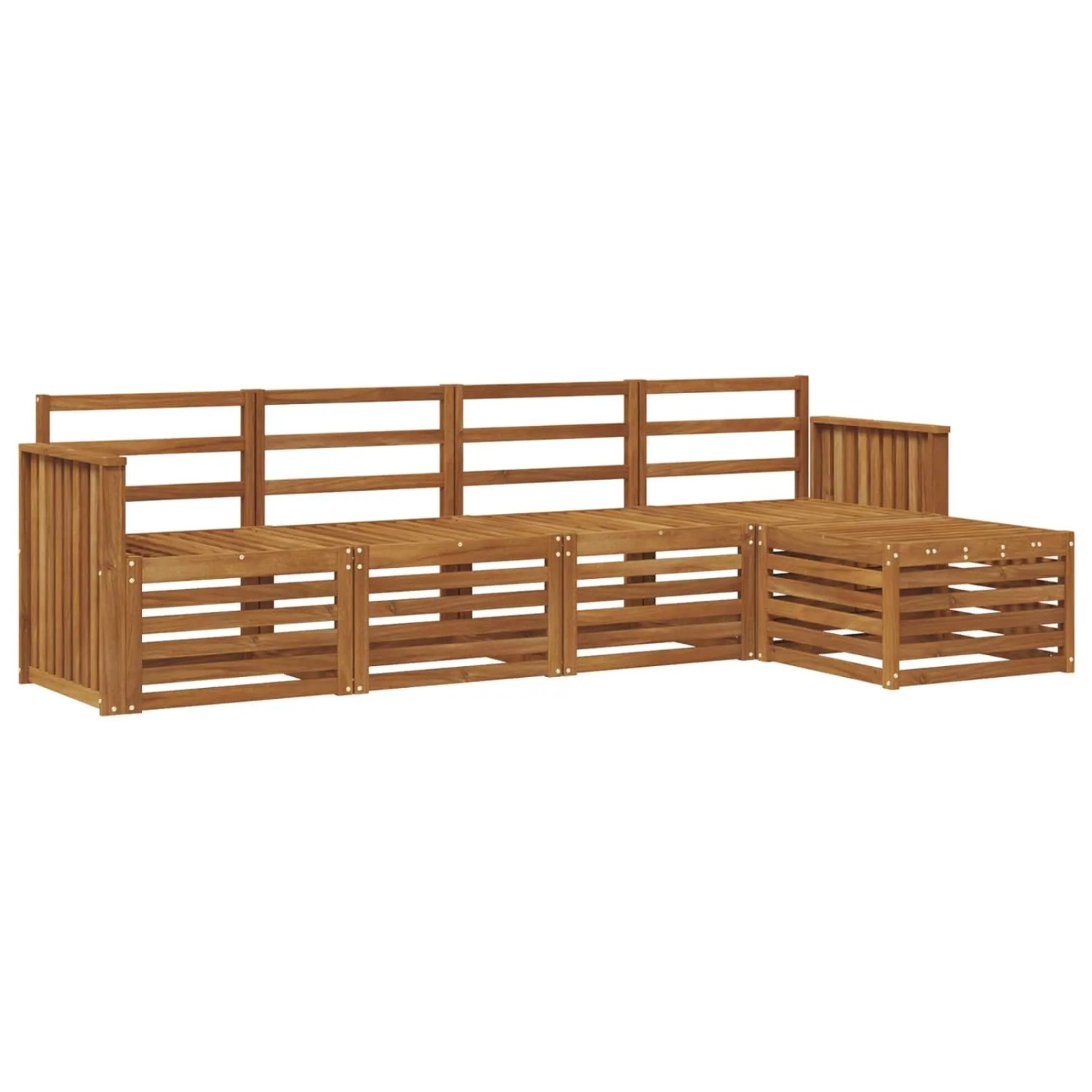 vidaXL Sofagarnituren 5-Tlg Natur Massivholz Akazie 3374644
