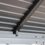Detailaufnahme: Dachkonstruktion Sojag Pavillon Ventura, anthrazitfarbenes Aluminium.