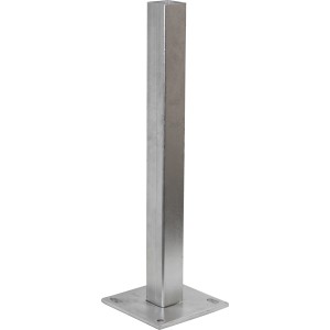 Pfostenanker zum Aufschrauben, silberfarben, für Zaunbau und Sichtschutz.