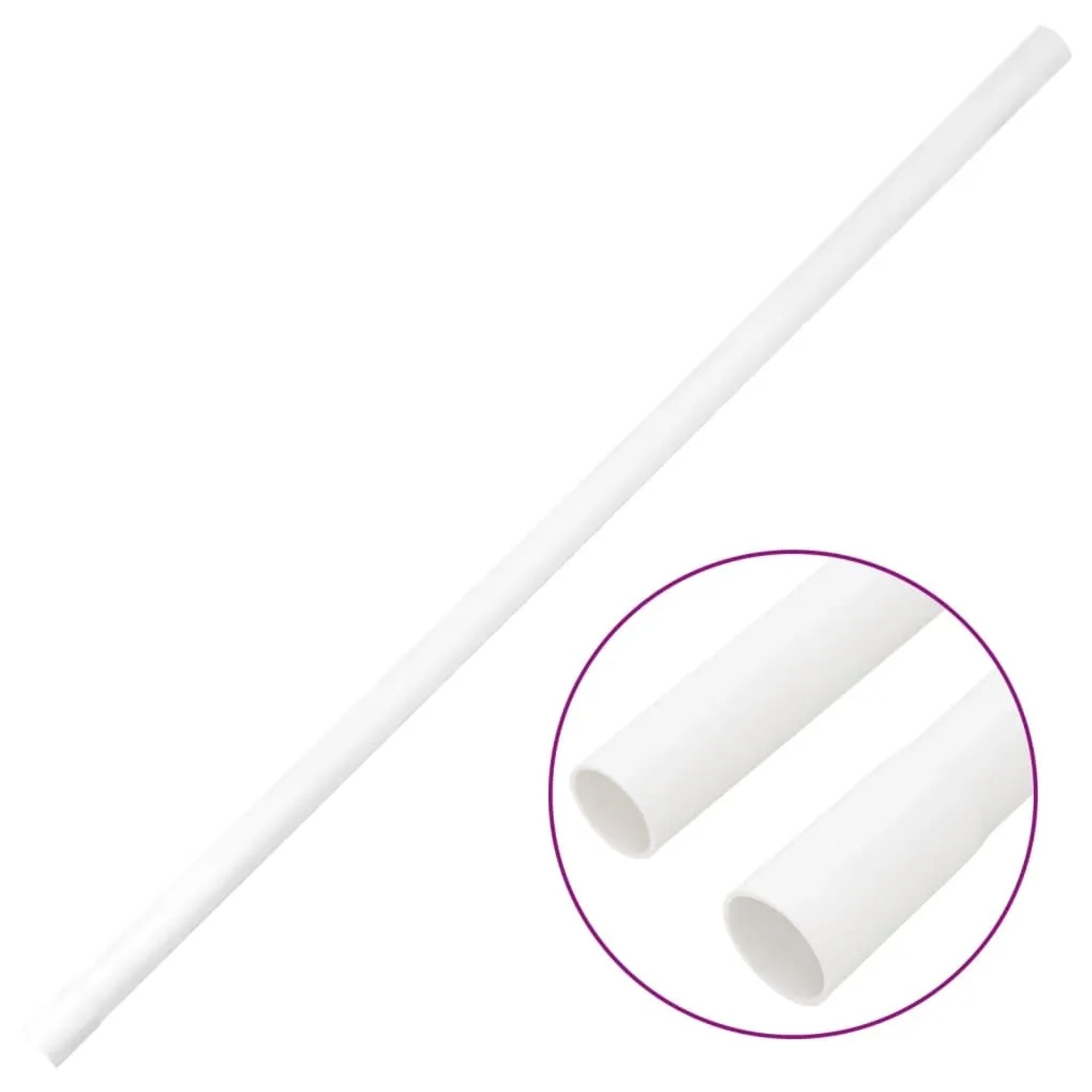 vidaXL Installationsrohre mit Clips Ø25 mm 10 m PVC 155902_2