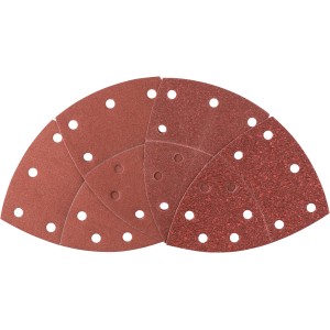 Bosch Schleifblatt-Set Promoline, 25-teilig für Multischleifer mit Absauglöchern.