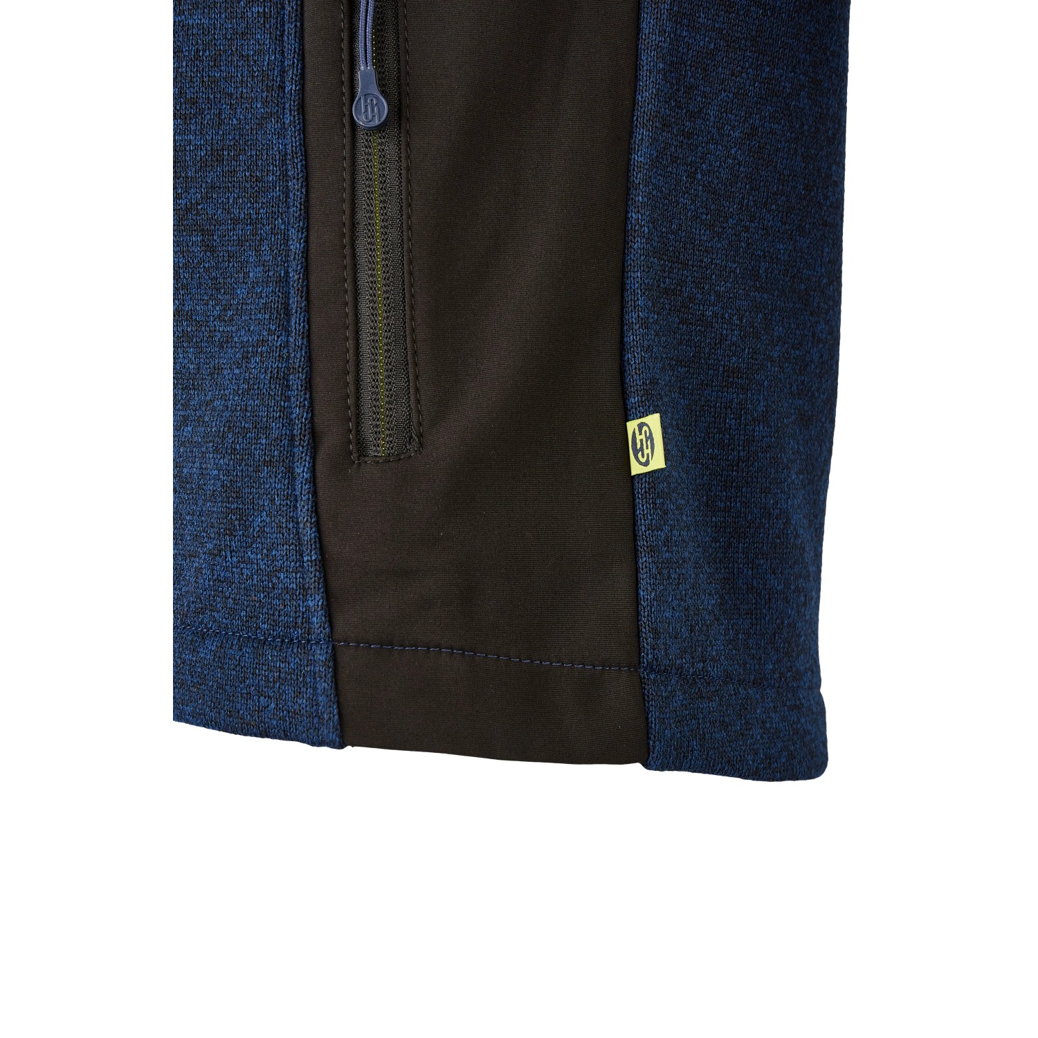 Detailansicht: Navy Strickfleecejacke von Hans Schäfer Workwear, Größe M.