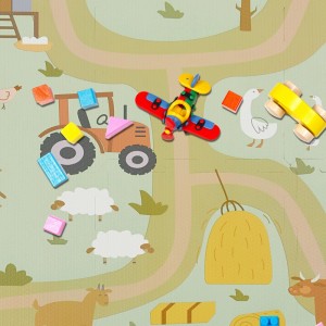 Relaxdays Kinderpuzzlematte PEVA PE Bunt Abwischbar 89,5 cm x 89,5 cm x 1 cm 0,7 kg
