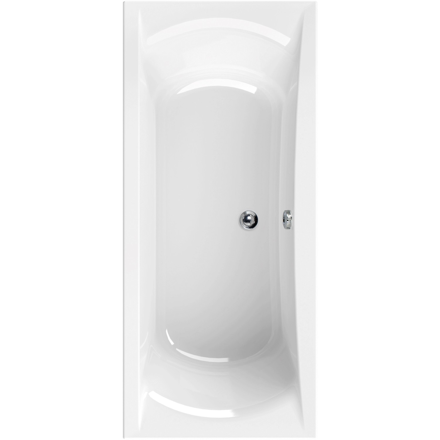 Sanitop-Wingenroth Acryl-Duo-Badewanne Queda 180 cm x 80 cm Weiß