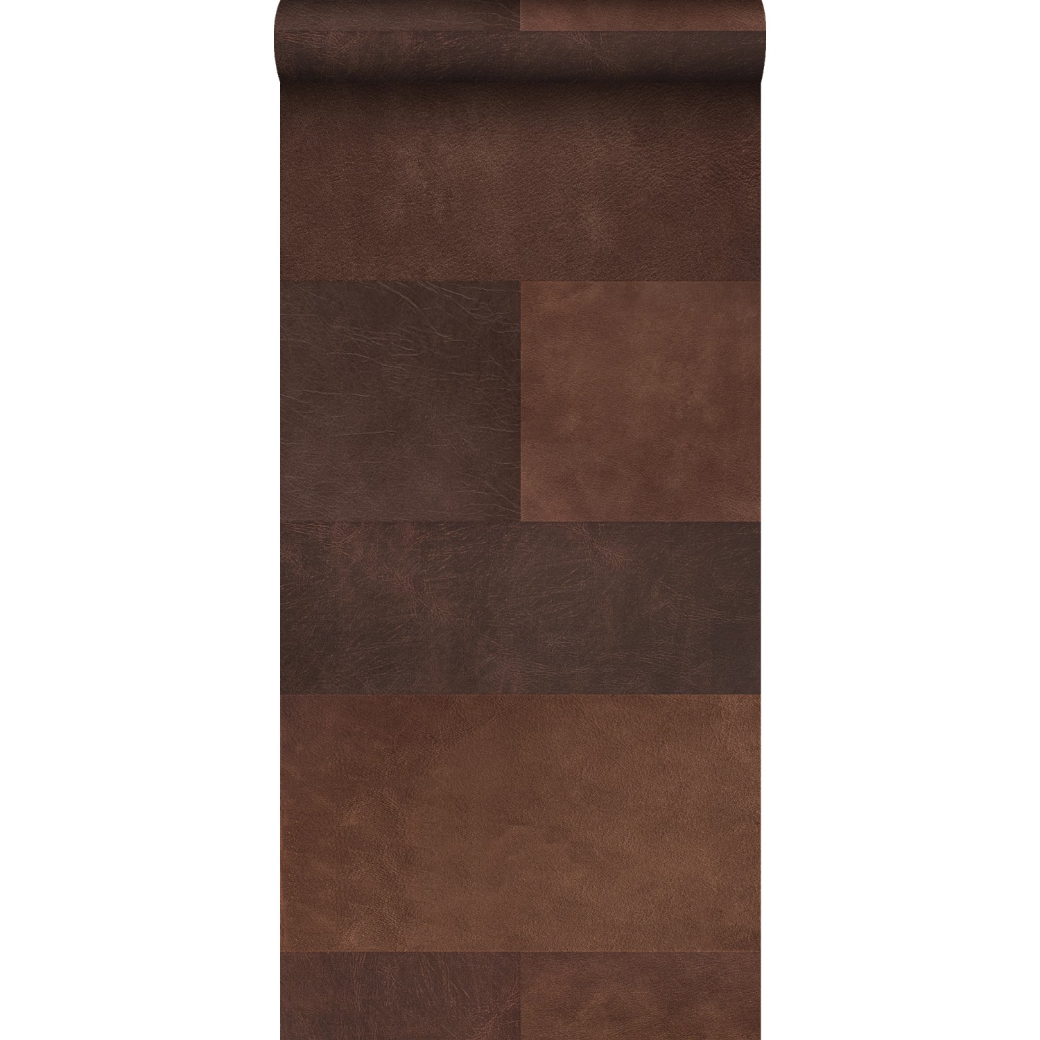 Origin Wallcoverings XXL-Vliestapete Fliesenmuster mit Lederoptik Braun 50 günstig online kaufen