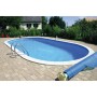Ovaler Summer Fun Stahlwand Pool Formentera, 525x320x150cm, mit Leiter und Poolabdeckung.