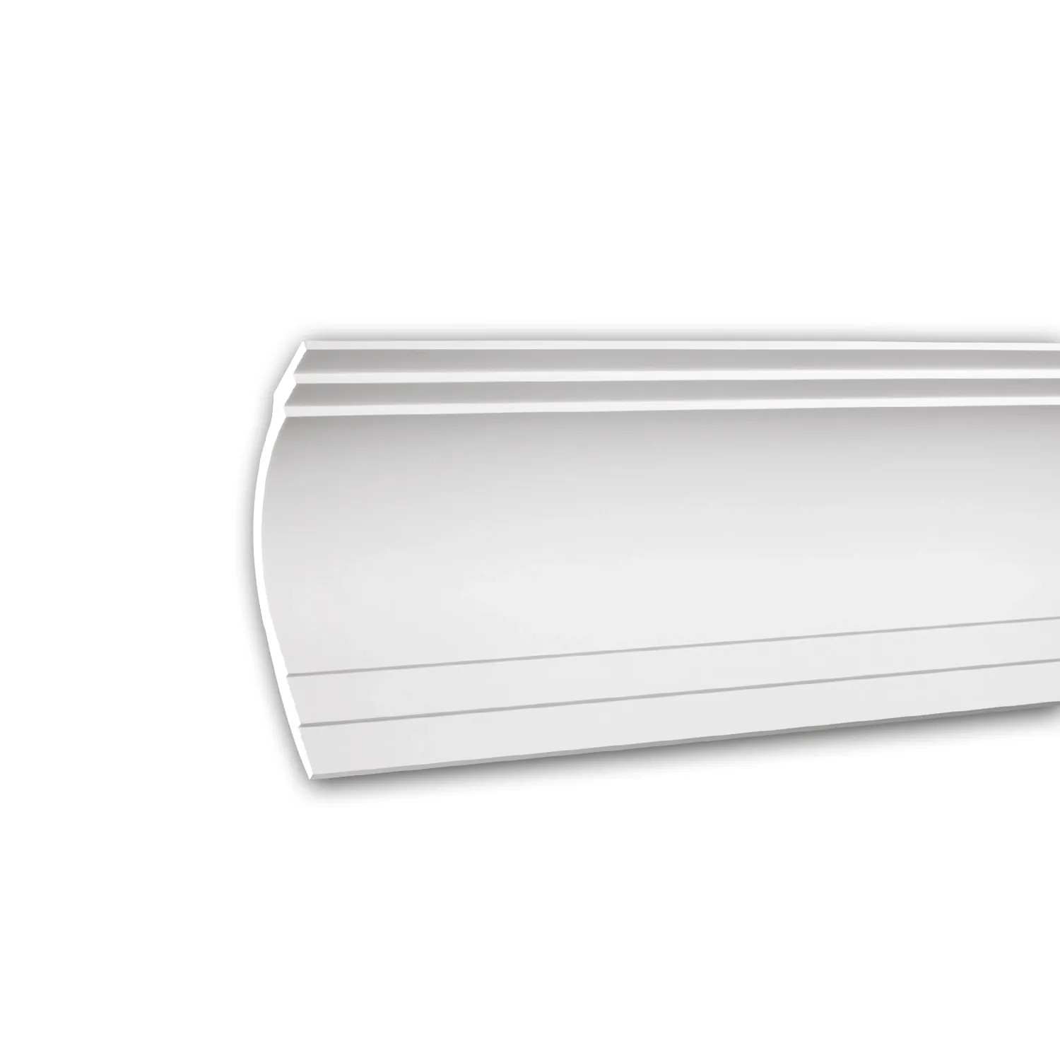 PROFHOME 150271 Eckleiste aus Polyurethan Deckenleiste Stuckleiste 2 m 200 cm x 16,5 cm x 22,6 cm Weiß