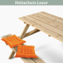 DELUKE Outdoor Picknicktisch KLEIS 140cm Massives Tannenholz Faltbare Sitze Picknickbank Sitzgruppe Aussen Bank Sitzbank Gartenbank_6
