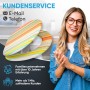 Sanilo WC-Sitz Starstripes mit Absenkautomatik, Holz, bunt gestreift.
