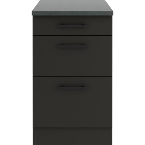 OPTIFIT Madrid420 Küchenunterschrank, 50 cm, Anthrazit Matt mit Schublade und Auszügen.