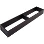 Blum Ambia-Line Schubkastenrahmen schmal, carbonschwarz, aus Stahl, mit Trenner für Schubladeneinteilung.