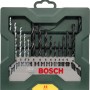Bosch Bohrer-Set, 15-teilig, für Holz, Stein, Metall in grüner Box.