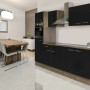 Respekta Küchenzeile KB270EYS, 270 cm, Schwarz Seidenglanz/Eiche York Nachbildung, mit E-Geräten.
