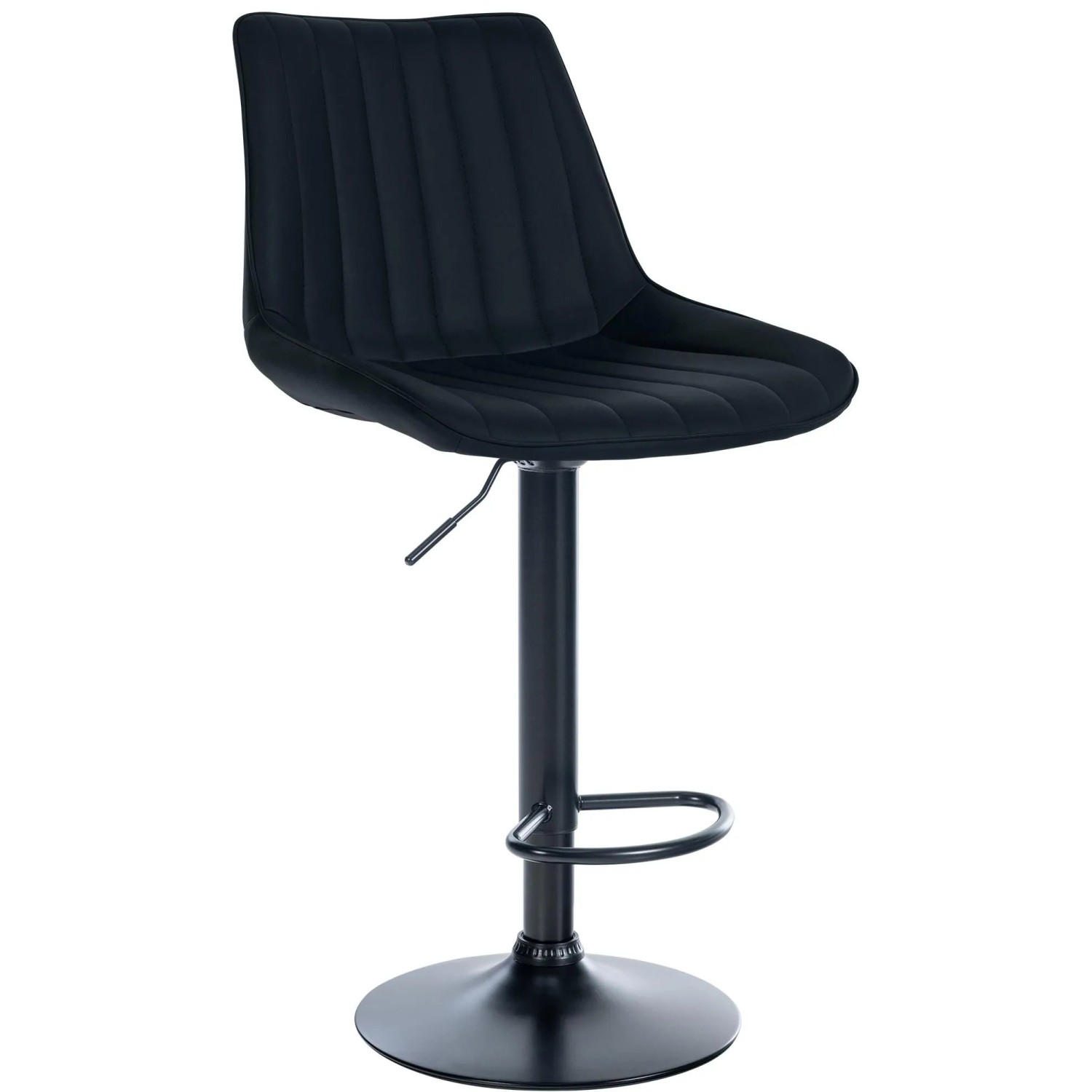 CLP Barhocker Toni Kunstleder Schwarz/Schwarz