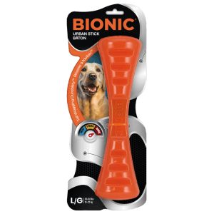 Bionic Urban Stick Hunde-Kauspielzeug, 26 cm, orange, robustes Wasserspielzeug für Hunde.