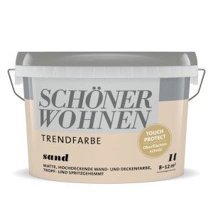 Schöner Wohnen Trendfarbe Sand matt, 1 l, für bunte Wände.