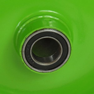 TRUTZHOLM Schubkarrenrad 4.80  4.00-8 und Achse Luftrad 4PR 400mm Grün