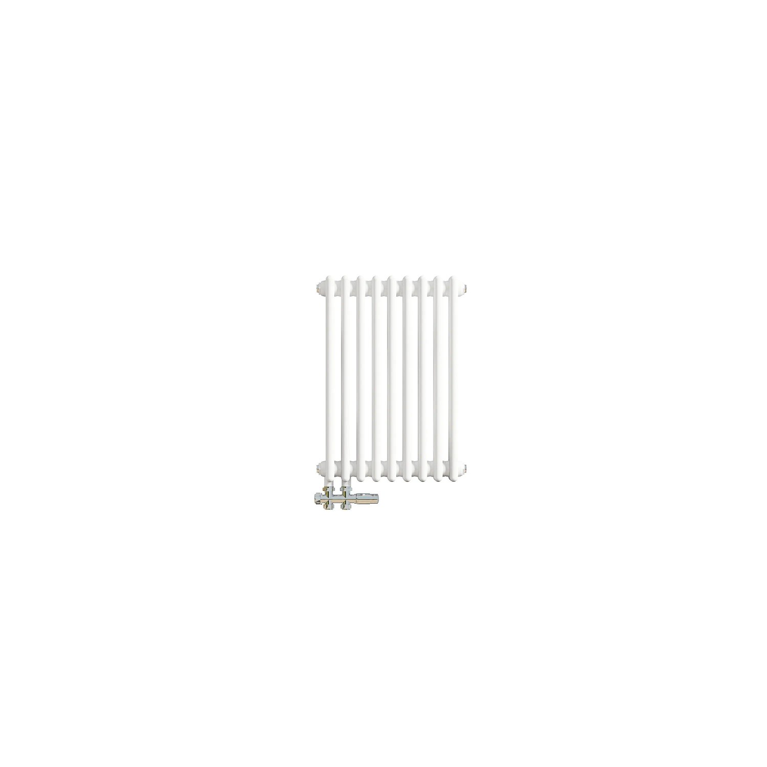 AICA Traditioneller Gusseisenstil 2 Spalten Heizkörper 600 x 425 mm Weiß 476W