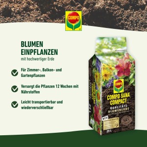 Compo Sana Compact Qualitäts-Blumenerde 1 x 25 l