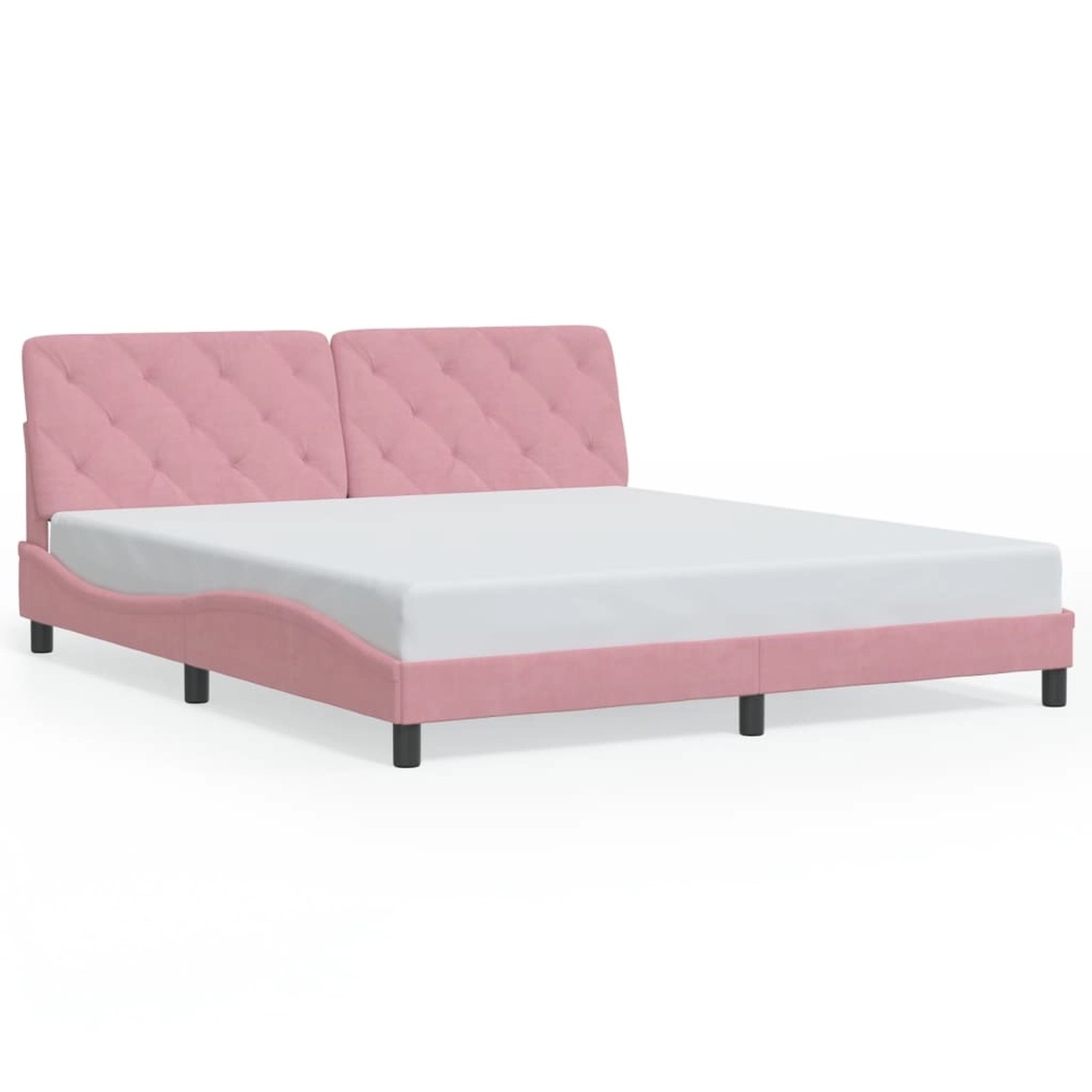 vidaXL Bettgestell ohne Matratze Rosa 180x200 cm Samt 3207940 günstig online kaufen
