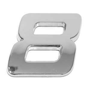 Eufab 3D Autoaufkleber 8 in Chrom-Optik für die Außenausstattung.