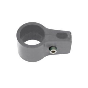 Schwarzer Einfachverbinder, 34 mm, für Zaunbau & Sichtschutz.