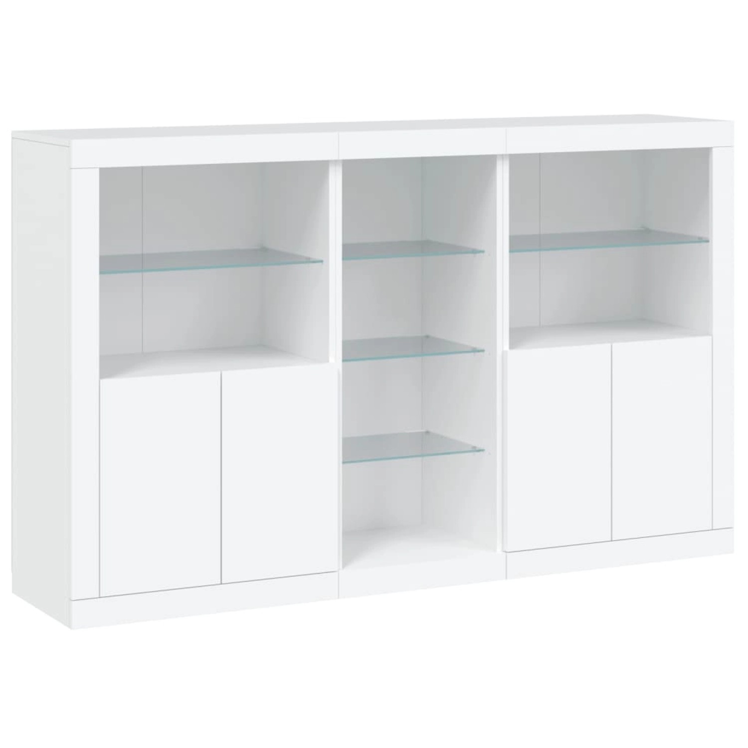 vidaXL Sideboard mit LED-Leuchten Weiß 162x37x100 cm 3209170 günstig online kaufen