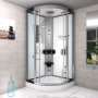 AcquaVapore Duschkabine 90x90 mit Regendusche, Handbrause und Massagedüsen.