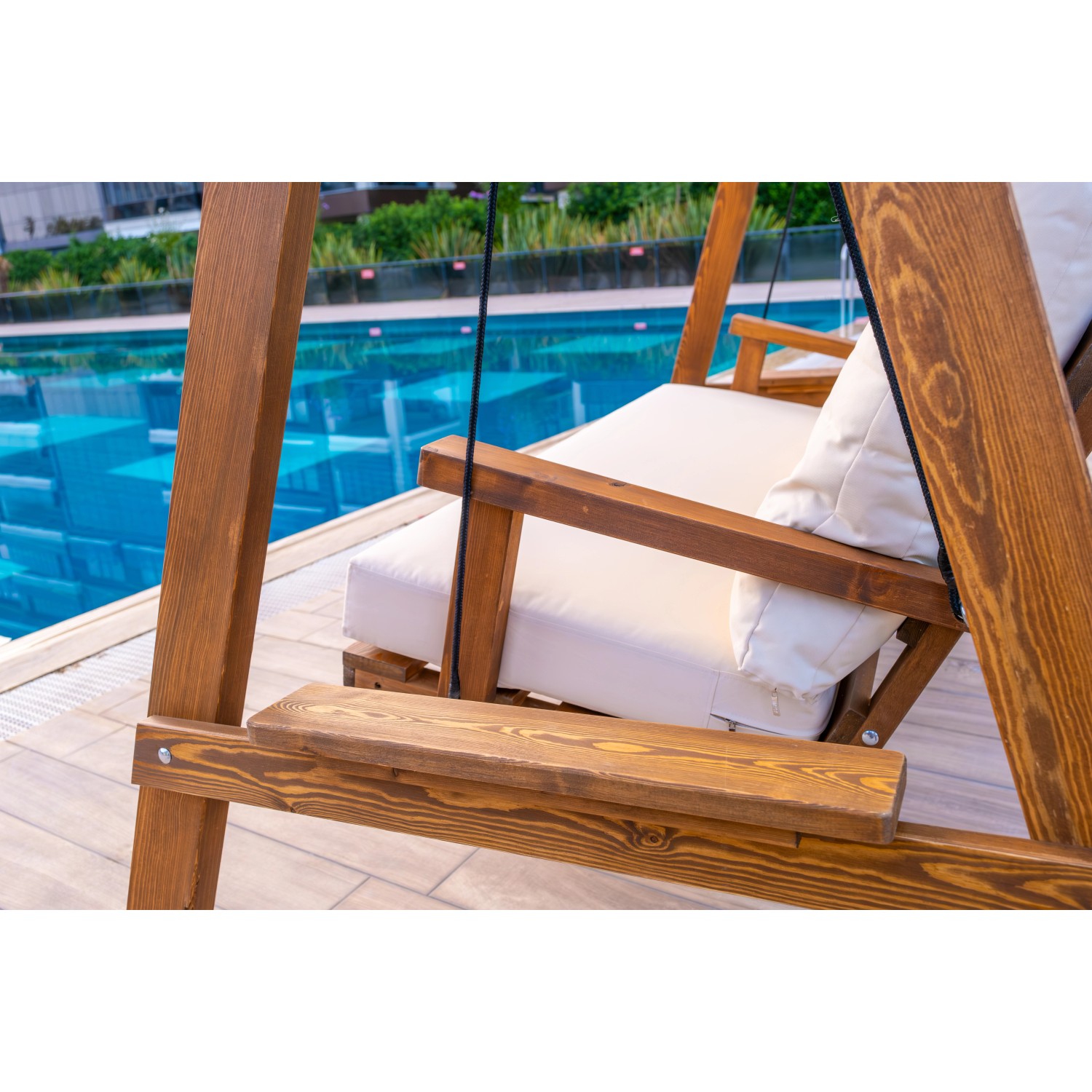 Westmann HolzHollywoodschaukel Pera 2000 Beige 203 cm x 116 cm x 180