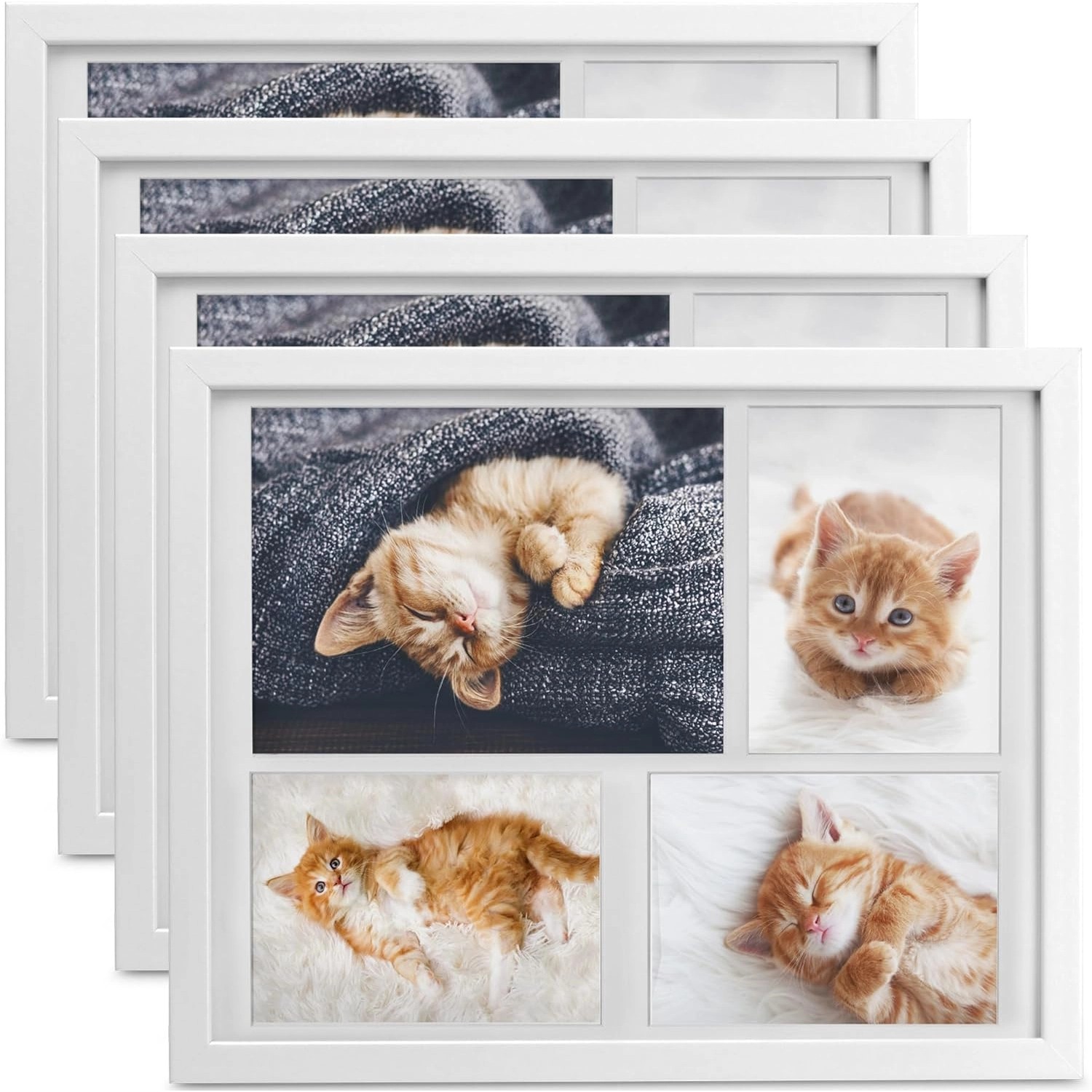 Bomoe Galeria Bilderrahmen 4 Bilder 15x21cm + 10x15cm Weiß 4tlg günstig online kaufen