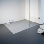 Rechteckige, graue Schulte Duschwanne ExpressPlus, 120x75 cm, aus Mineralguss mit Ablauf und leichter Struktur.