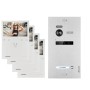 Balter Evo Video Türsprechanlage für 1 Familienhaus, Silber, mit 4 Monitoren.
