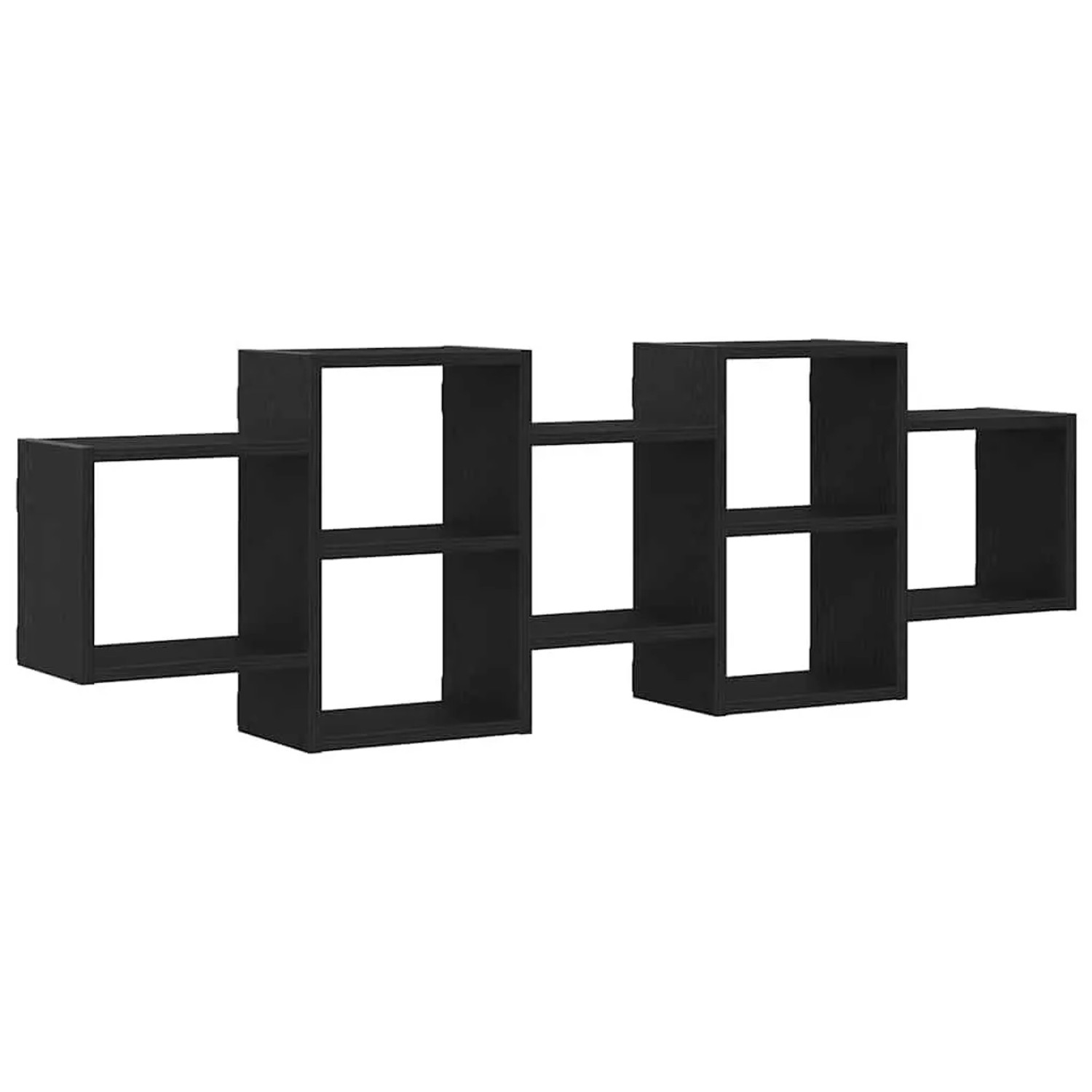 vidaXL Wandregal Schwarz Eichen-Optik 129x18x42 cm Holzwerkstoff 868065 günstig online kaufen