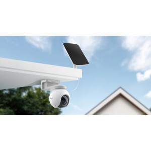 Ezviz HB8 360° Akku-Kamera mit Solarpanel zur Videoüberwachung im Außenbereich.