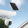 Ezviz HB8 360° Akku-Kamera mit Solarpanel zur Videoüberwachung im Außenbereich.
