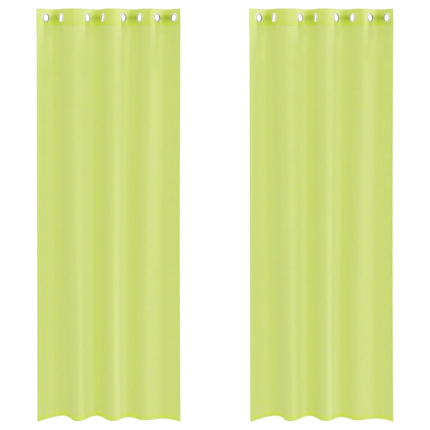 vidaXL Voile Vorhänge mit Ösen 2 Stk Apfelgrün 140x300 cm 4102058 günstig online kaufen