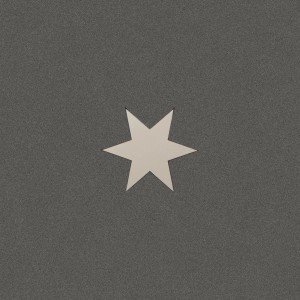 Dekorfliese Bellissima Stern Nero, 60x60 cm, mit Sternmuster für Innen- und Außenbereich.