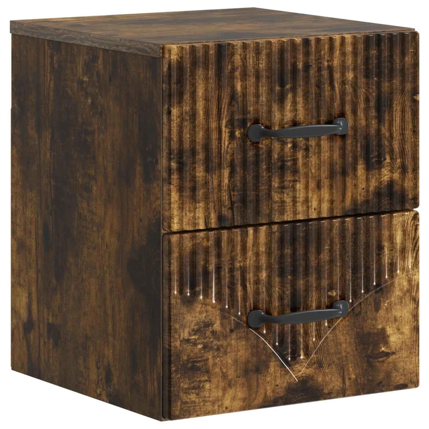 vidaXL Wandmontierter Nachttisch Geräucherte Eiche 34,5 x 33 x 40 cm 898985