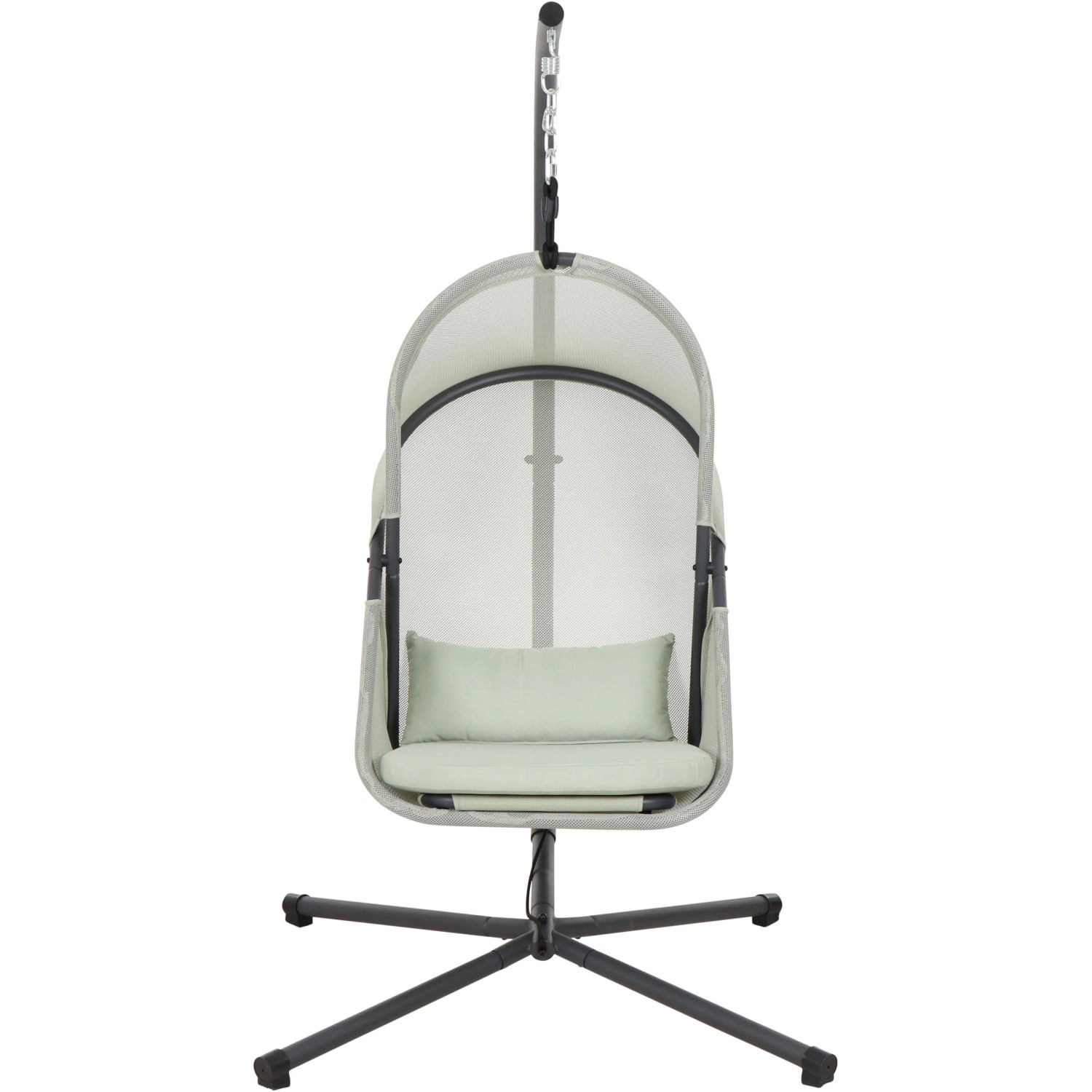 Siena Garden Hängesessel Yobaya Light Green mit Stahlgestell und Air Mesh Bezug.