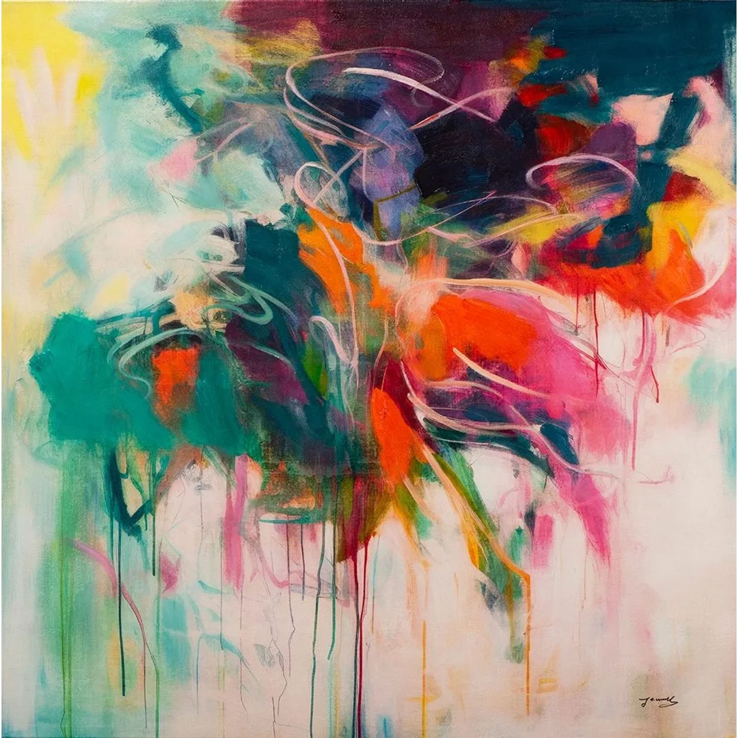 Art Universe Leinwandbild Expression in Colour 115 x 115 cm