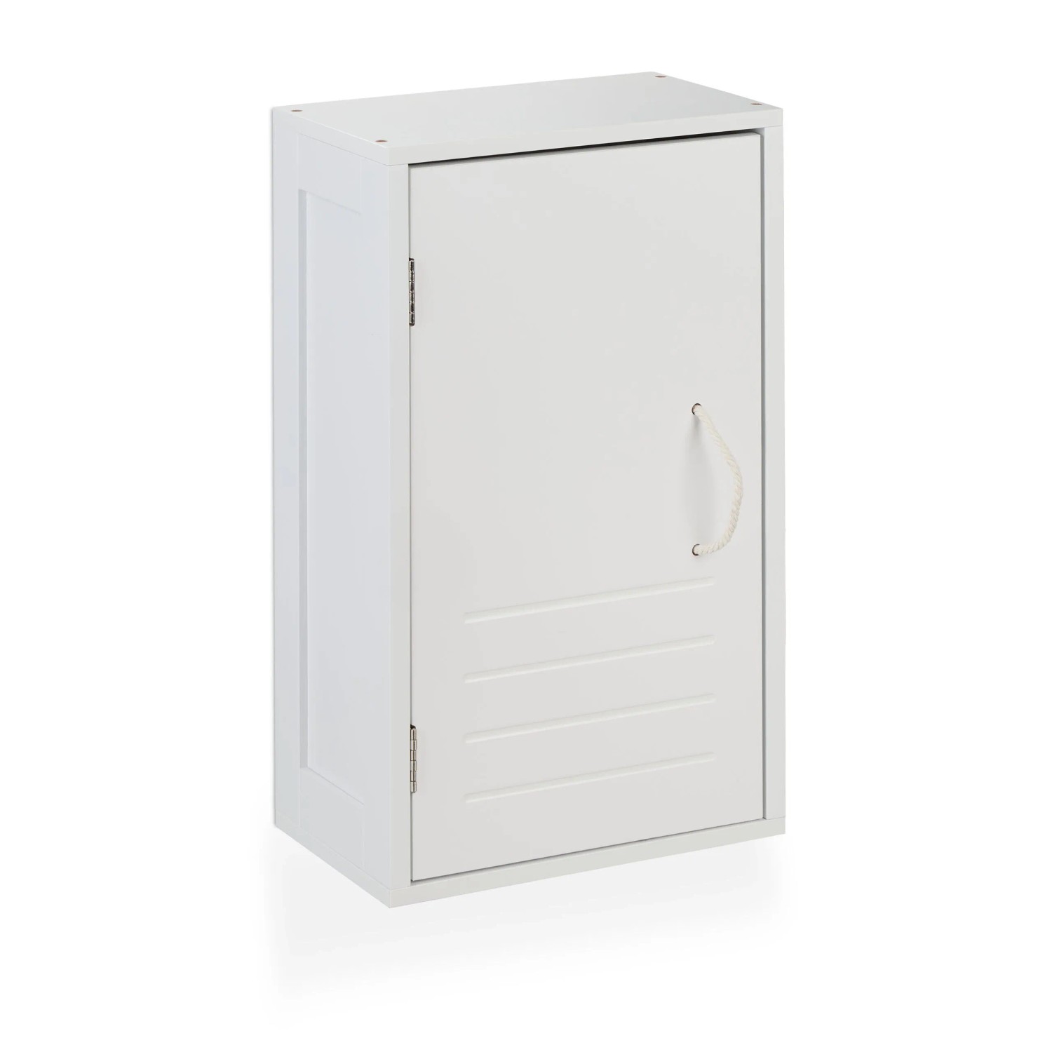 Relaxdays Hängeschrank Bad MDF Hanffaser Weiß Höhenverstellbar Magnetverschluss 50 cm x 30 cm x 18,5 cm 4 kg
