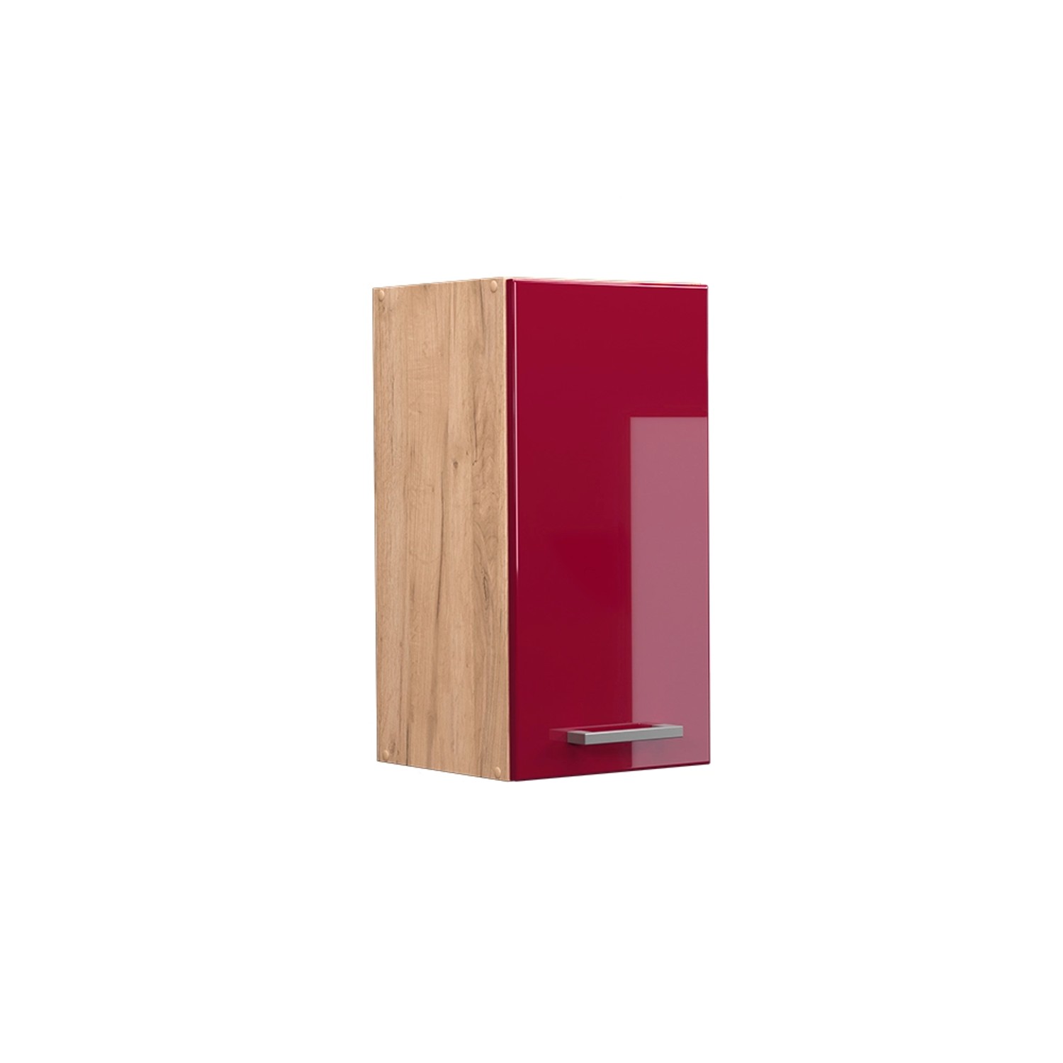 Thumbnail - Vicco Hängeschrank R-Line Hängender Küchenschrank Bordeaux Hochglanz/Goldkraft Eiche 30 cm