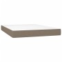 Boxspringbett vidaXL mit Matratze, taupefarbener Stoff, 140x190 cm. Bequemes Bett für erholsamen Schlaf.