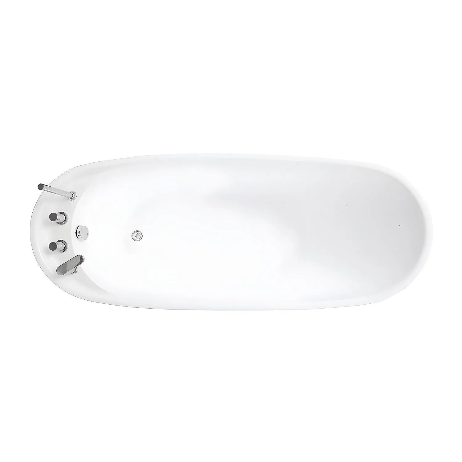 Vente-unique Freistehende Badewanne Natalia Schwarz 170 cm